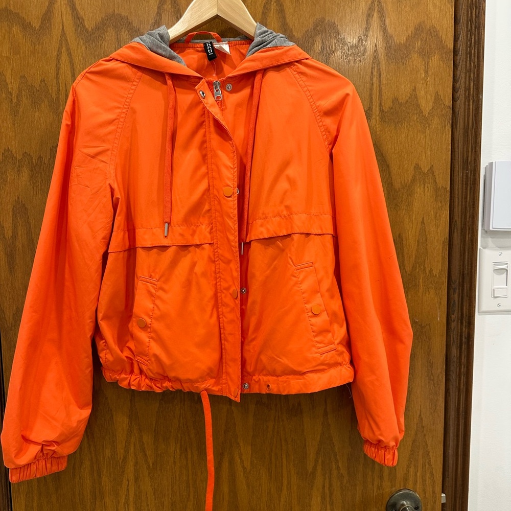 Orange windbreaker